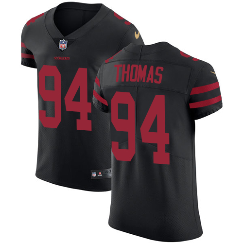 Nike 49ers #94 Solomon Thomas Black Alternate Men's Stitched NFL Vapor Untouchable Elite Jersey - Click Image to Close
